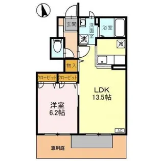 アンソレイユ【1階】の間取り