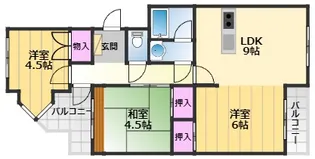 GS岸和田【2階】の間取り