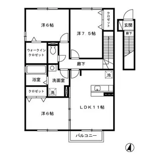 セレネティー C【2階】の間取り
