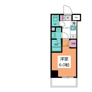 ディアレイシャス大須観音III【4階】の間取り