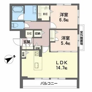 bleu ciel【2階】の間取り