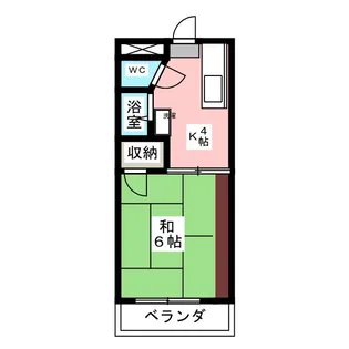 グリーンハイツ若里【3階】の間取り