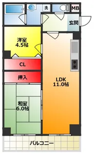 グランフェルティ【3階】の間取り