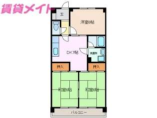 北柿桜マンション【3階】の間取り