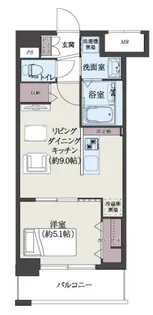 エルグランド博多の杜【7階】の間取り