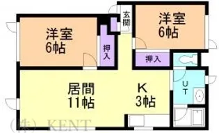 コンフォートウエスト【2階】の間取り