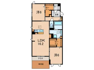 グランツF【1階】の間取り