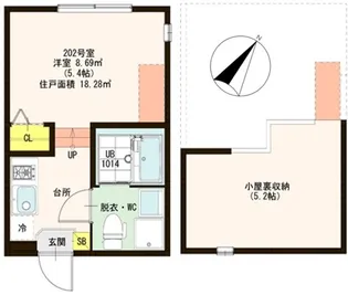 ロンプラジュ西加平【2階】の間取り