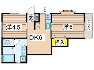 ハイツプレストヒル【1階】の間取り