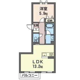 ルッソ野神【2階】の間取り