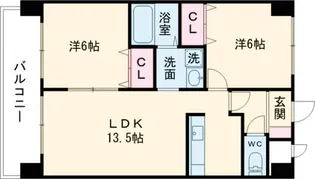 パークヒル保立【5階】の間取り