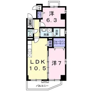 フール プロスペレ【3階】の間取り