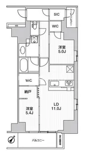 WORVE横浜伊勢佐木町【8階】の間取り