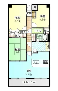 柏ファミールハイツ増尾一番館【5階】の間取り