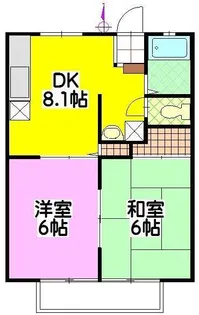 ヴィヴァース絹の台B【2階】の間取り