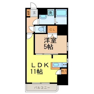 エソール駅前通り【8階】の間取り