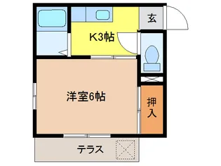 グリーンパーク中村【1階】の間取り