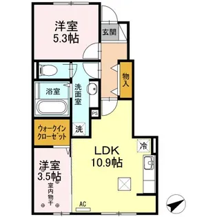 ラ ルーチェ【1階】の間取り