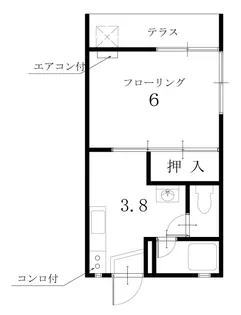 ハイツ堀ノ内【1階】の間取り