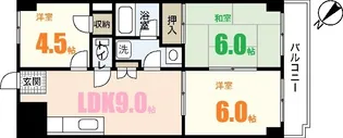 レジデンスウエキ【4階】の間取り