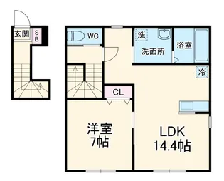 QUIET CRAB HOUSE Lokahi A棟【2階】の間取り