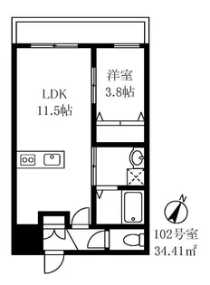 グランシャリオ阿佐ヶ谷【1階】の間取り
