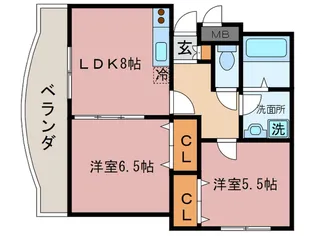 マツイチサンパレスNo.7【4階】の間取り