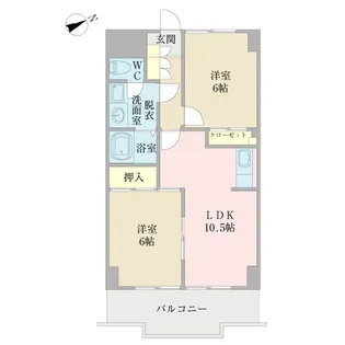 プレザント小善【5階】の間取り