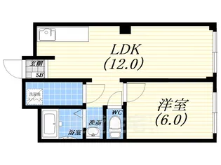 カースル仁川【3階】の間取り