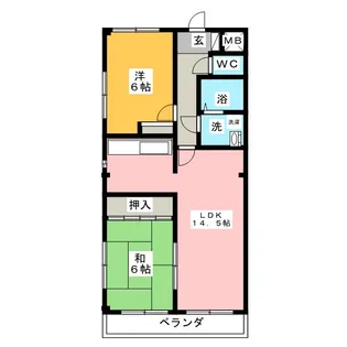 クレール松河戸【2階】の間取り