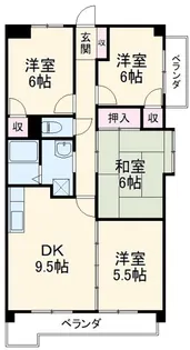 サンメゾン八熊【7階】の間取り