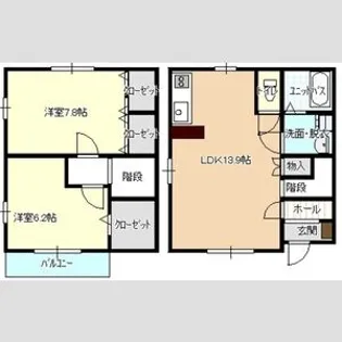めるべぃゆ【1階】の間取り