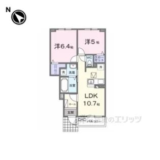 シュタインブルネン【1階】の間取り