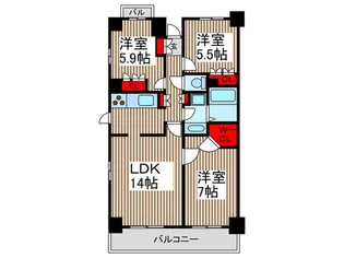 Comfort Stage【5階】の間取り