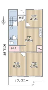栗原ガーデンハイツ【3階】の間取り