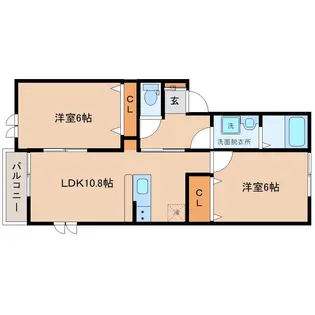 アスコット東郡山【2階】の間取り