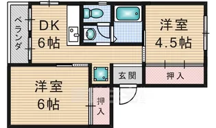摂津第5マンション【3階】の間取り