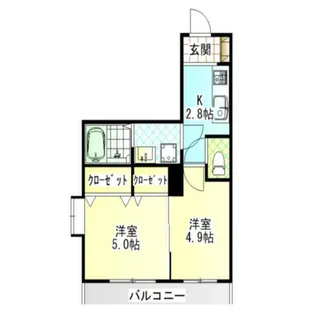 グリーンハイツ城山【2階】の間取り