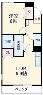 クレアトール【2階】の間取り