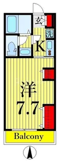 アセット一之江【2階】の間取り