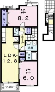 グランピアス笹木野 1【2階】の間取り