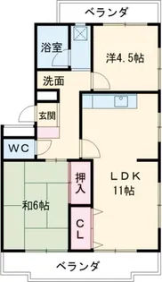 サンシティ小池【2階】の間取り