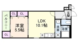 リアン富木【2階】の間取り