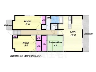 サンクタス弁天町【13階】の間取り