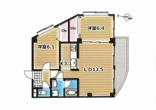 デルフィオーレ成城【3階】の間取り