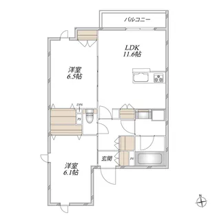 ドルフ東武練馬【2階】の間取り