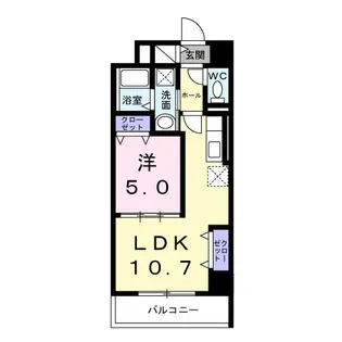 ウィングコート天王寺【9階】の間取り