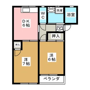 ファンタジーB棟【1階】の間取り