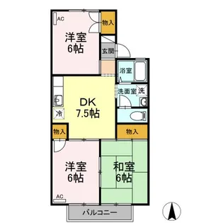 セジュール平田【2階】の間取り