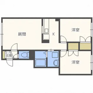 ルミエール福井10【2階】の間取り
